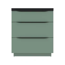 Meuble Buanderie|Meuble Sous-Vasque| Meuble sous vasque à poser vert sauge mat l.80 x H.88 x P.50 cm, Pamili