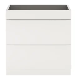 GoodHome Meuble sous vasque à poser blanc mat l.80 x H.82 x P.45 cm, Imandra