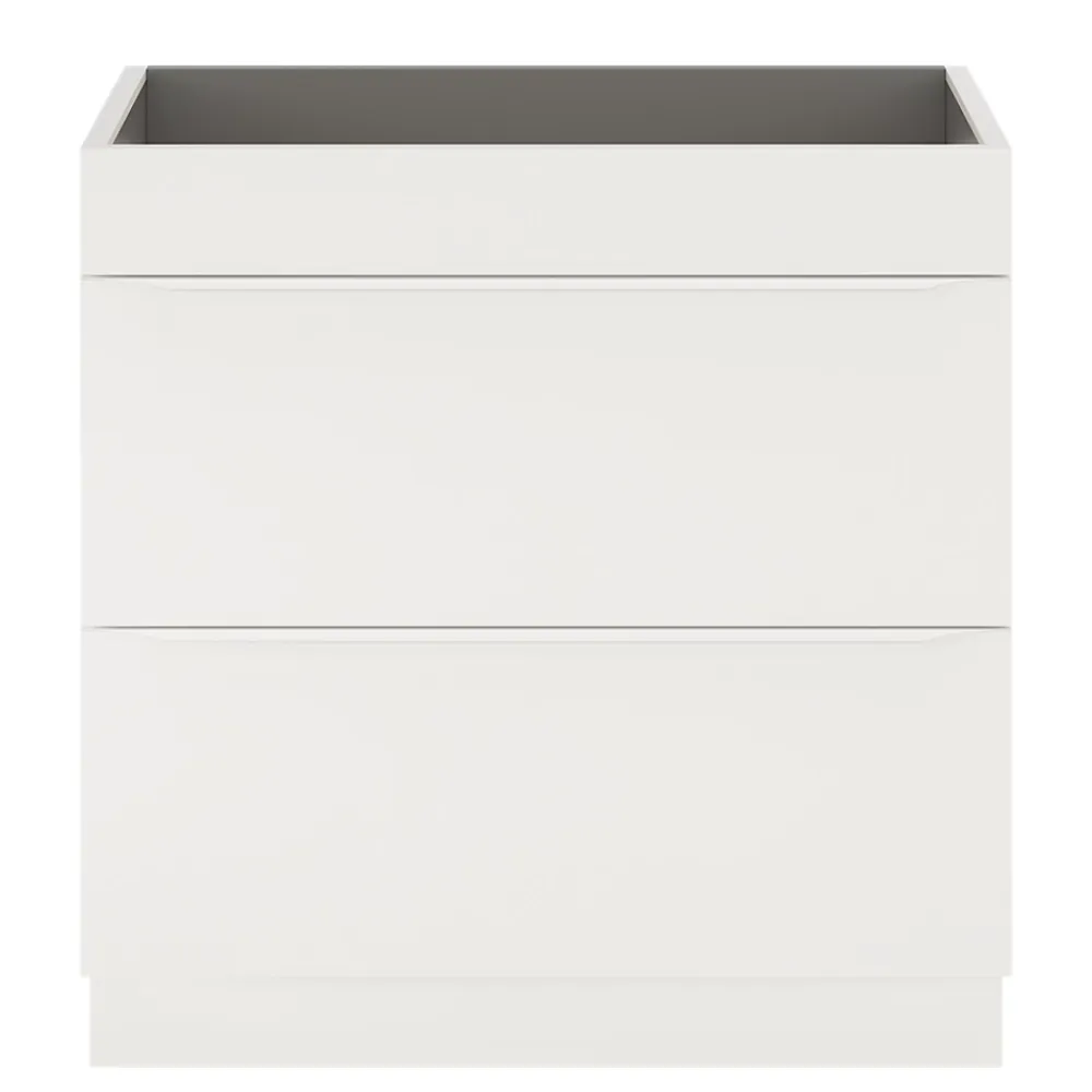 GoodHome Meuble sous vasque à poser blanc mat l.80 x H.82 x P.45 cm, Imandra