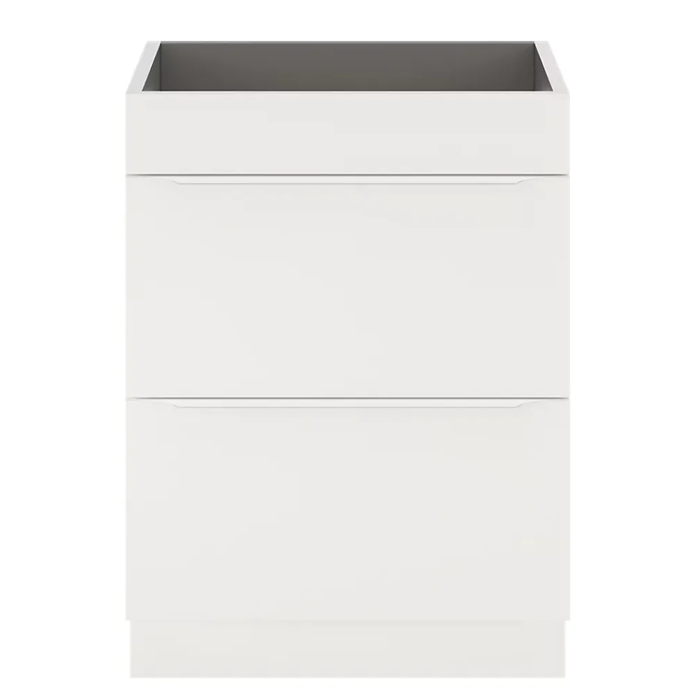 GoodHome Meuble sous vasque à poser blanc mat l.60 x H.82 x P.45 cm, Imandra