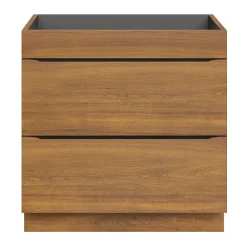 GoodHome Meuble sous vasque à poser effet noyer l.80 x H.82 x P.45 cm, Imandra