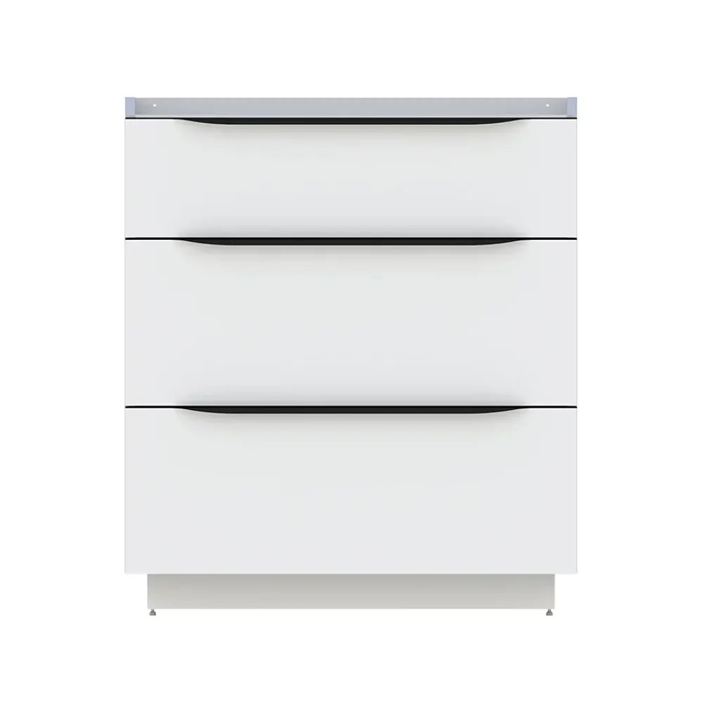 Meuble sous vasque à poser blanc brillant l.80 x H.88 x P.50 cm, Pamili