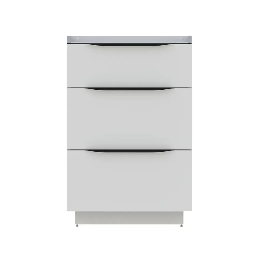 Meuble Buanderie| Meuble sous vasque à poser blanc mat l.60 x H.88 x P.50 cm, Pamili