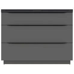 Meuble sous vasque à poser gris anthracite brillant l.120 x H.88 x P.50 cm, Pamili