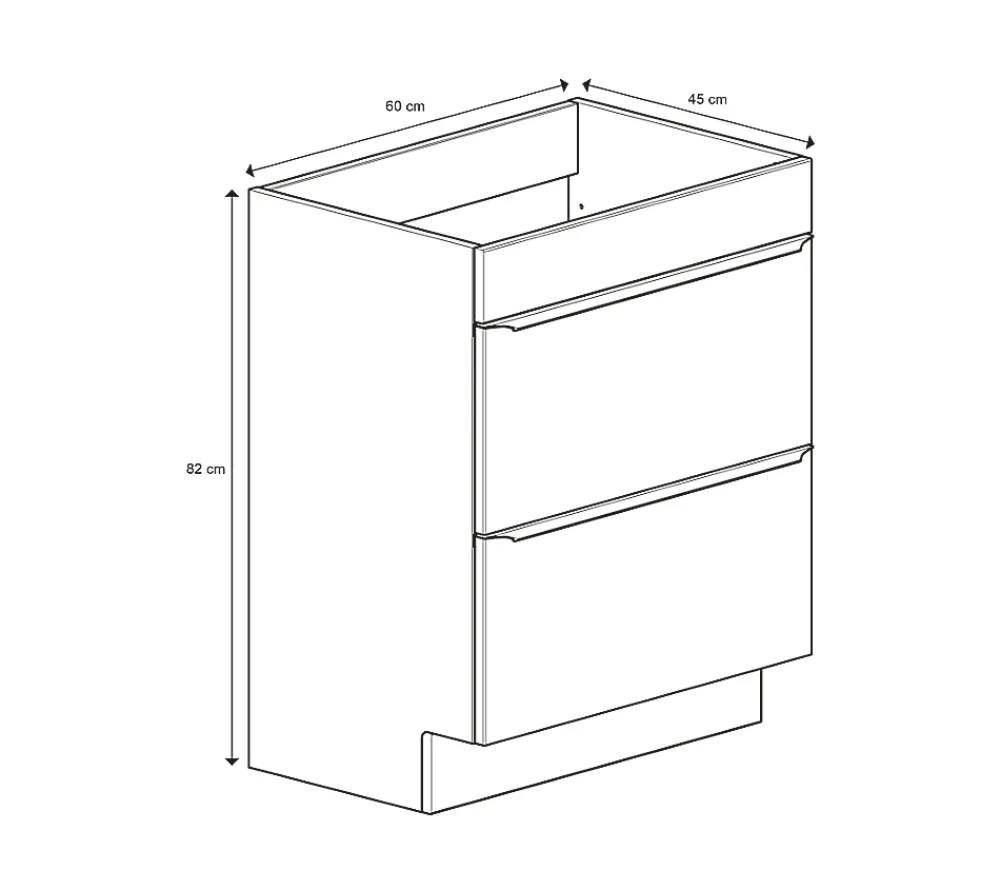 GoodHome Meuble sous vasque à poser bleu nuit mat l.80 x H.82 x P.45 cm, Imandra