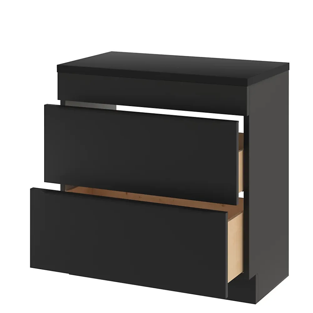 Meuble Buanderie|Meuble De Salle De Bains Faible Profondeur|GoodHome Meuble sous vasque à poser noir mat l.80 x H.82 x P.45 cm, Imandra