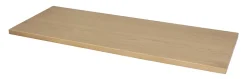 GoodHome Meuble sous vasque à poser 4 tiroirs 1 niche placage chêne l.120 cm + plan de toilette placage chêne, Perma