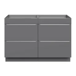Meuble Buanderie|GoodHome Meuble sous vasque à poser gris brillant l.120 x H.82 x P.45 cm, Imandra