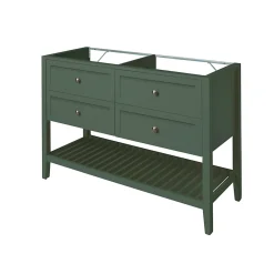 Meuble Buanderie|GoodHome Meuble sous vasque à poser l.120 cm vert + plan de toilette effet marbre blanc Cadélia, Perma