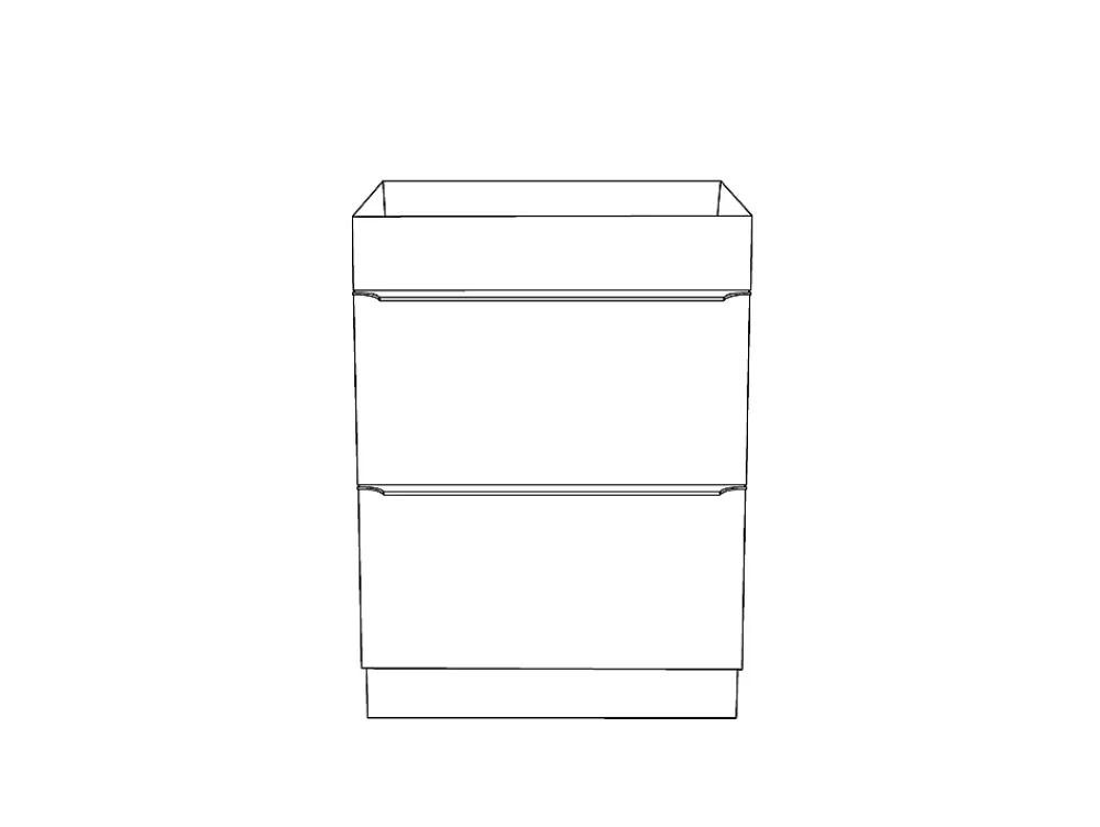 GoodHome Meuble sous vasque à poser gris brillant l.60 x H.82 x P.45 cm, Imandra