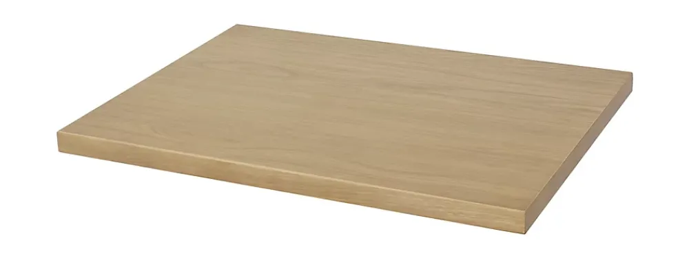 Meuble Buanderie|Meuble Vasque|GoodHome Meuble sous vasque à poser 2 tiroirs 1 niche placage chêne l.60 cm + plan de toilette placage chêne, Perma
