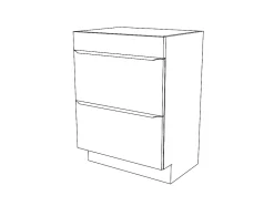 GoodHome Meuble sous vasque à poser effet chêne l.60 x H.82 x P.45 cm, Imandra