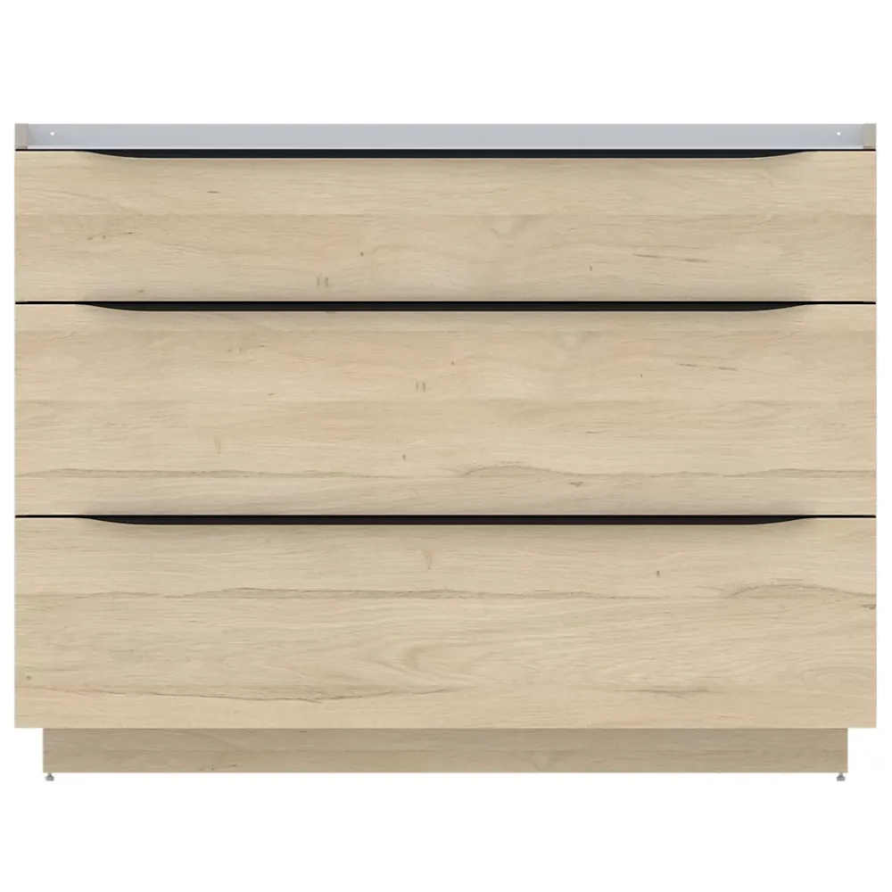 Meuble Buanderie|Meuble Sous-Vasque| Meuble sous vasque à poser effet bois l.120 x H.88 x P.50 cm, Pamili