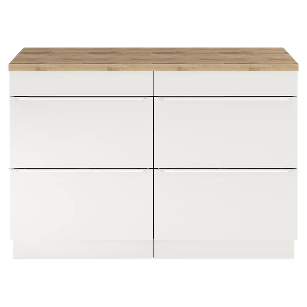 GoodHome Meuble sous vasque à poser blanc brillant l.120 x H.82 x P.45 cm, Imandra