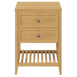 Meuble Buanderie|Meuble Sous-Vasque|GoodHome Meuble sous vasque à poser placage chêne l.60 x H.80,6 x P.45 cm, Perma