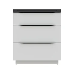 Meuble Buanderie|Meuble Sous-Vasque| Meuble sous vasque à poser blanc mat l.80 x H.88 x P.50 cm, Pamili
