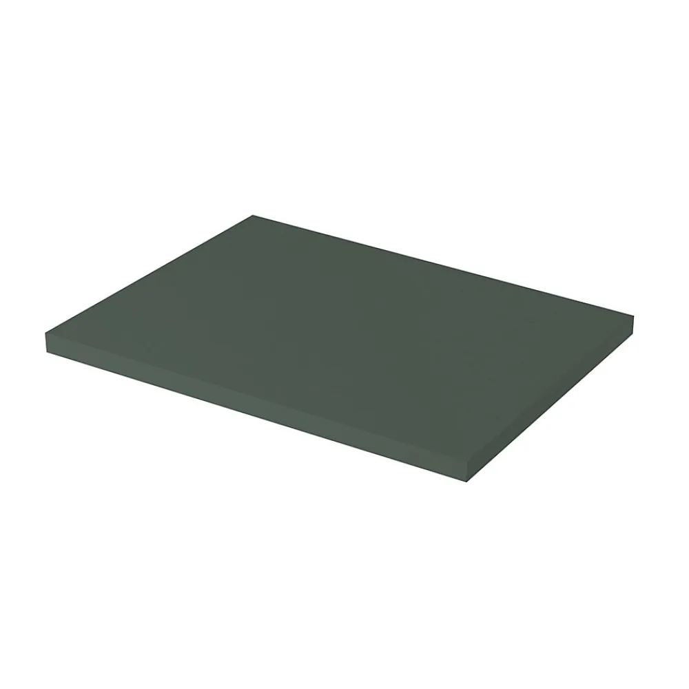 Meuble Buanderie|GoodHome Meuble sous vasque à poser l.60 cm vert + plan de toilette, Perma