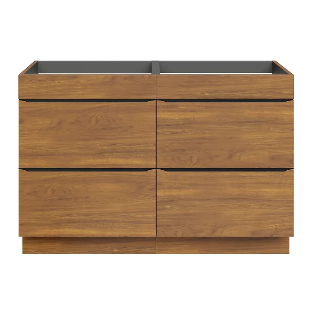 Meuble Buanderie|GoodHome Meuble sous vasque à poser effet noyer l.120 x H.82 x P.45 cm, Imandra
