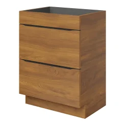 Meuble Buanderie|Meuble De Salle De Bains Faible Profondeur|GoodHome Meuble sous vasque à poser effet noyer l.60 x H.82 x P.45 cm, Imandra