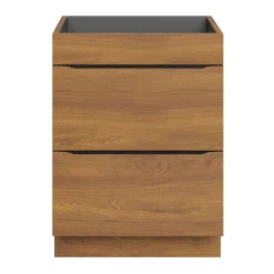 Meuble Buanderie|Meuble De Salle De Bains Faible Profondeur|GoodHome Meuble sous vasque à poser effet noyer l.60 x H.82 x P.45 cm, Imandra