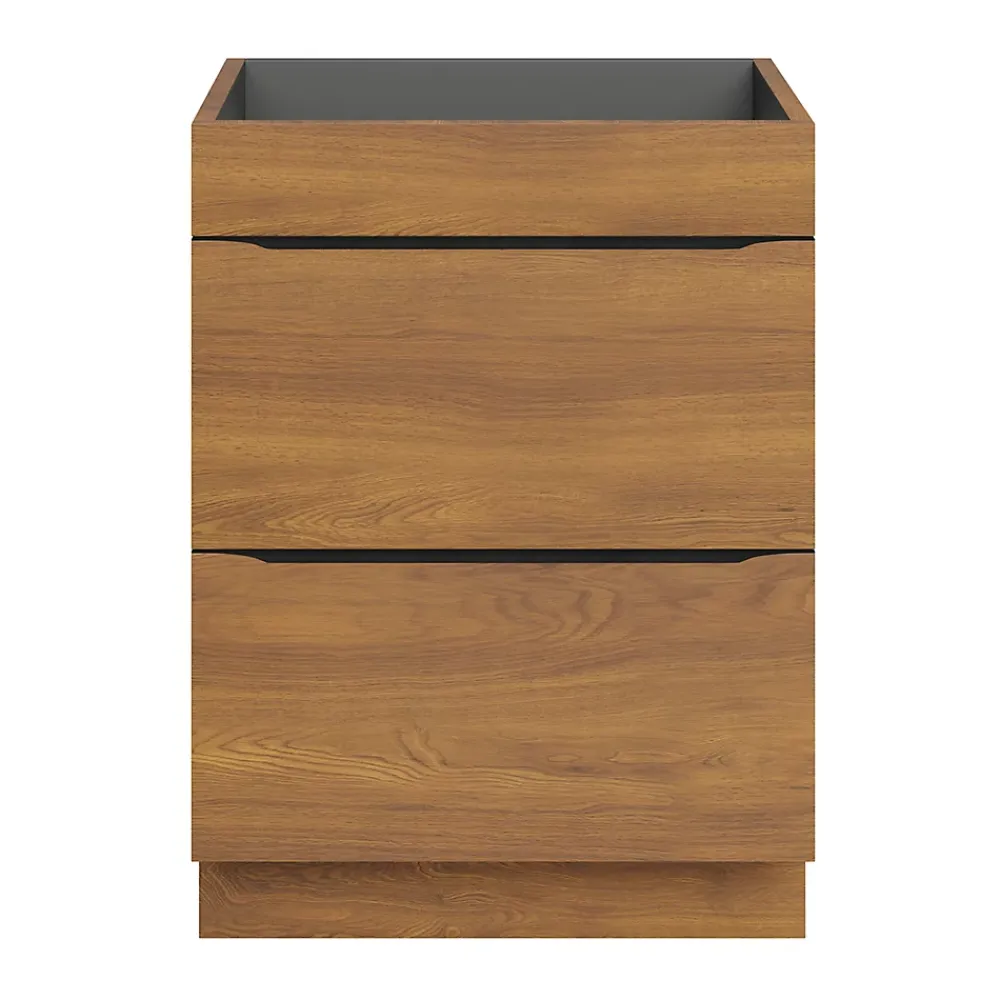 Meuble Buanderie|Meuble De Salle De Bains Faible Profondeur|GoodHome Meuble sous vasque à poser effet noyer l.60 x H.82 x P.45 cm, Imandra