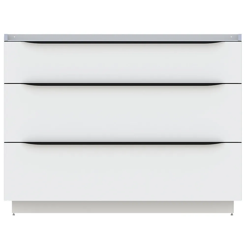 Meuble Buanderie| Meuble sous vasque à poser blanc brillant l.120 x H.88 x P.50 cm, Pamili