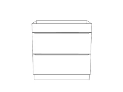 GoodHome Meuble sous vasque à poser effet chêne l.80 x H.60 x P.45 cm, Imandra