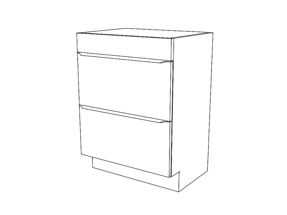 GoodHome Meuble sous vasque à poser blanc brillant l.60 x H.82 x P.45 cm, Imandra