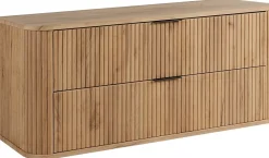 Meuble Vasque|Furnidea Meuble sous vasque à suspendre GLAMOUR CHÊNE CRAFT D'OR 120 cm