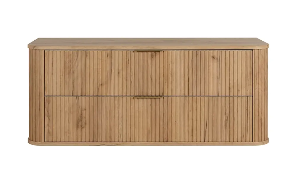 Meuble Vasque|Furnidea Meuble sous vasque à suspendre GLAMOUR CHÊNE CRAFT D'OR 120 cm