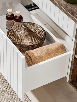 Meuble Sous Lavabo|Furnidea Meuble sous vasque à suspendre ICONIC blanc 100 cm