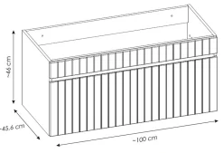 Meuble Sous Lavabo|Furnidea Meuble sous vasque à suspendre ICONIC blanc 100 cm