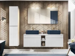 Meuble Sous Lavabo|Furnidea Meuble sous vasque à suspendre ICONIC blanc 100 cm