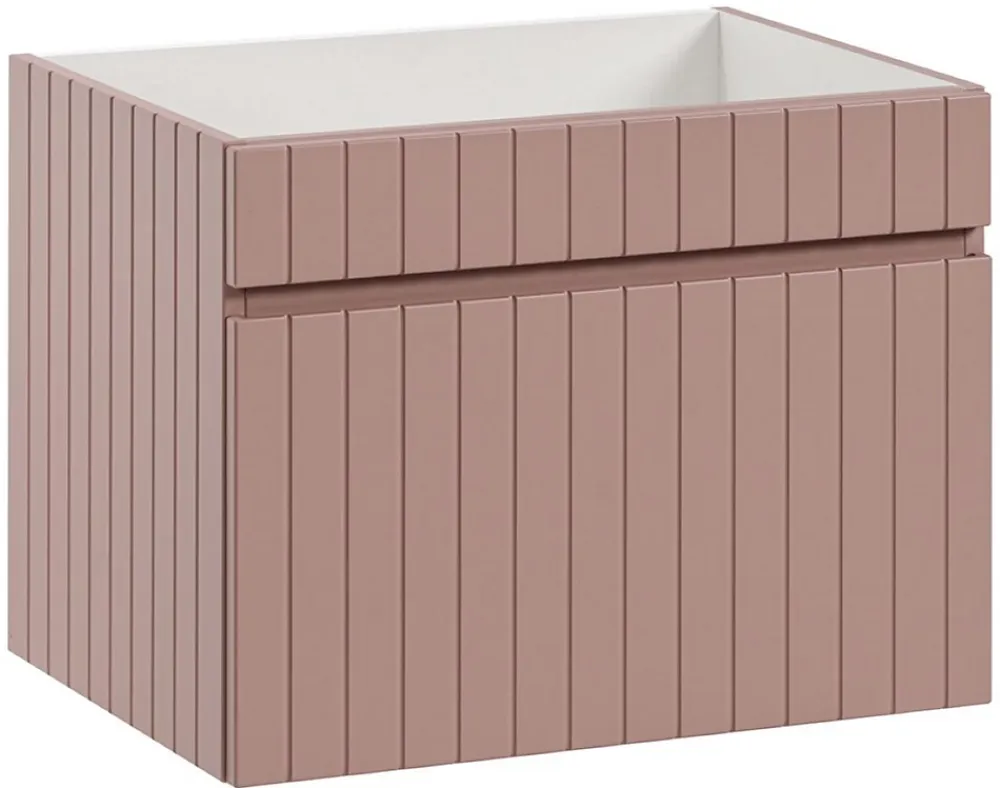 Furnidea Meuble sous vasque à suspendre ICONIC rose 60 cm