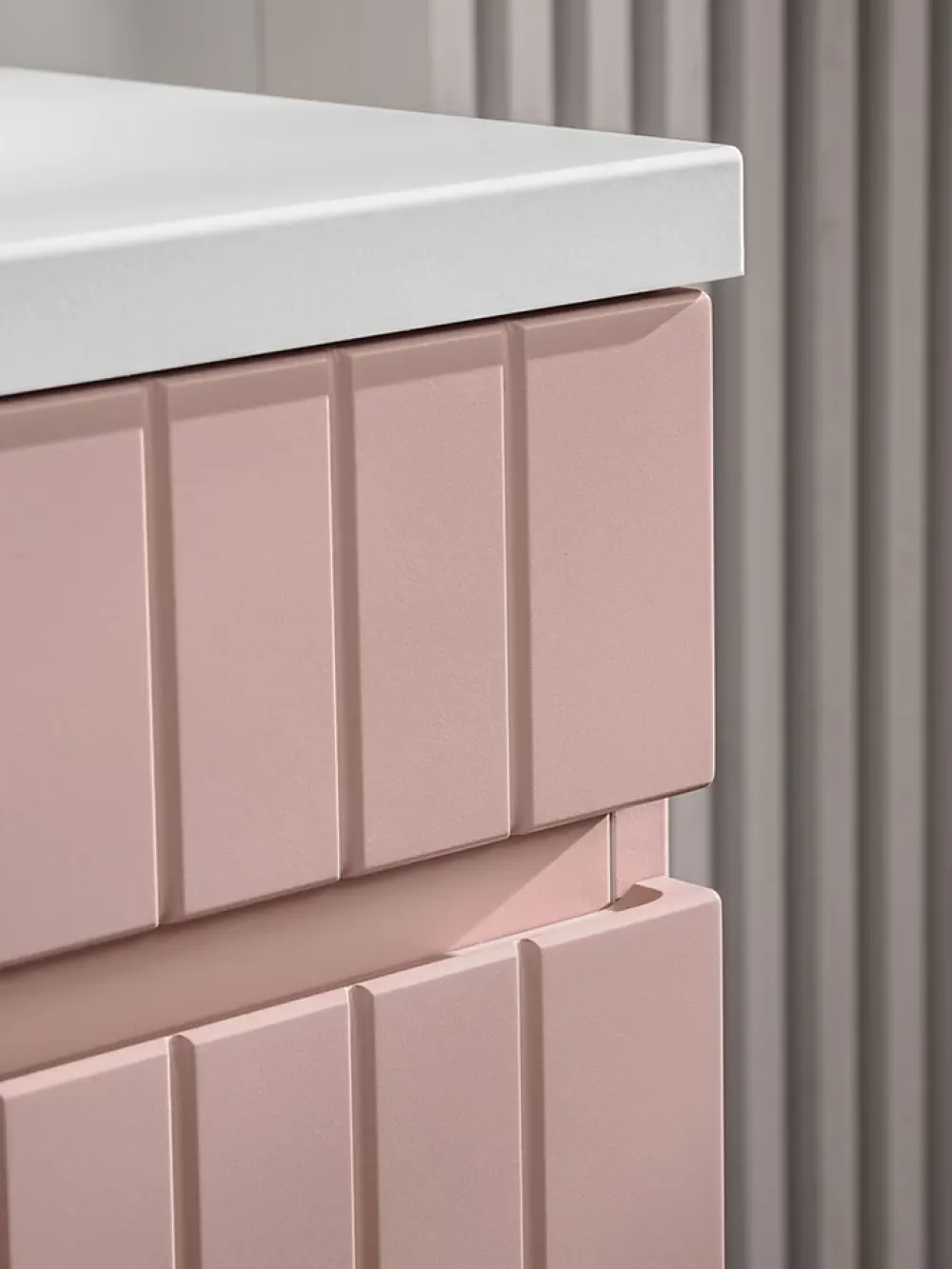 Furnidea Meuble sous vasque à suspendre ICONIC rose 60 cm