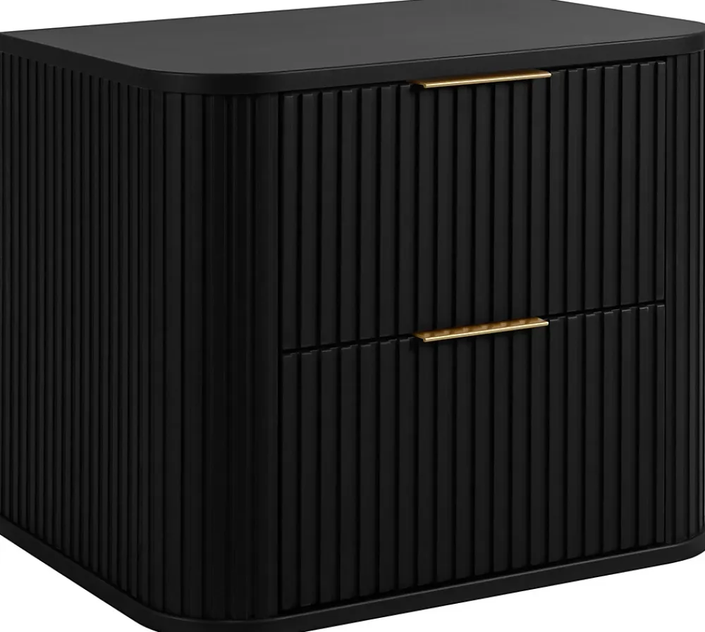Furnidea Meuble sous vasque à suspendre GLAMOUR NOIR 60 cm