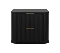 Furnidea Meuble sous vasque à suspendre GLAMOUR NOIR 60 cm