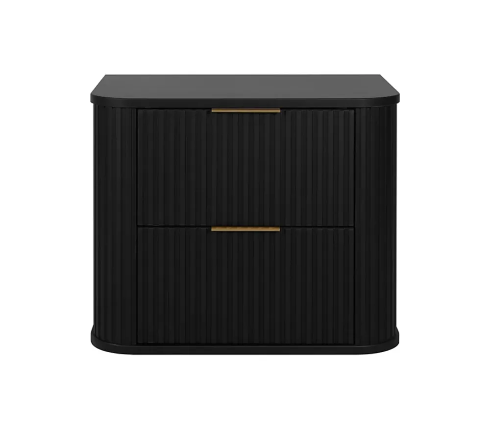 Furnidea Meuble sous vasque à suspendre GLAMOUR NOIR 60 cm