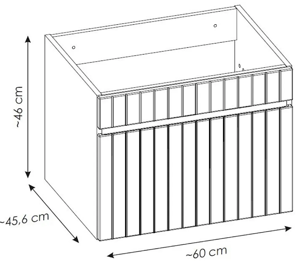 Meuble Sous Lavabo|Furnidea Meuble sous vasque à suspendre ICONIC CASHEMIRE 60 cm