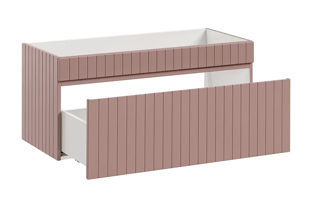 Meuble Sous Lavabo|Furnidea Meuble sous vasque à suspendre ICONIC rose 100 cm