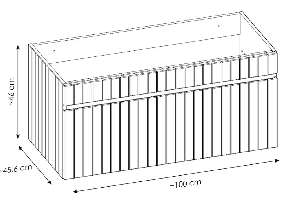 Meuble Sous Lavabo|Furnidea Meuble sous vasque à suspendre ICONIC rose 100 cm