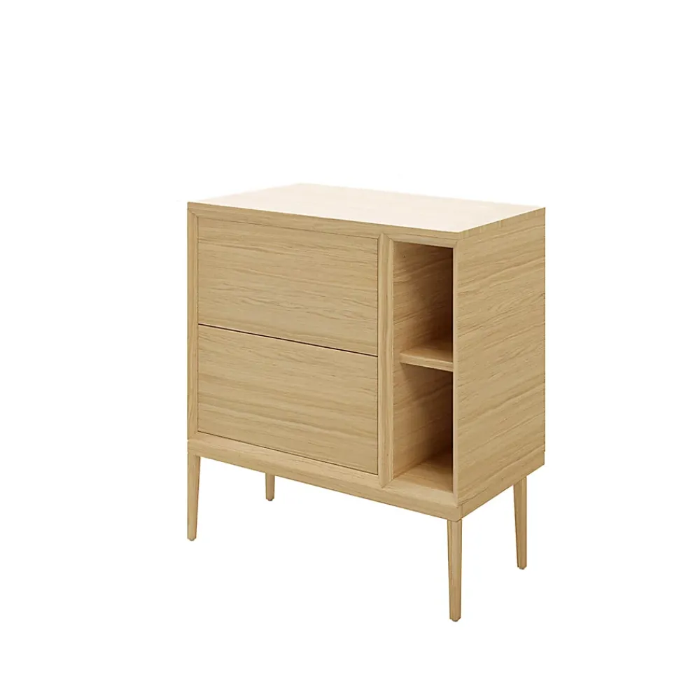 Meuble Buanderie|Meuble Sous-Vasque|GoodHome Meuble sous vasque à suspendre Avela placage chêne 60 cm