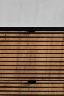 Furnidea Meuble sous vasque à suspendre AURA LOFT 120 cm noir et chêne