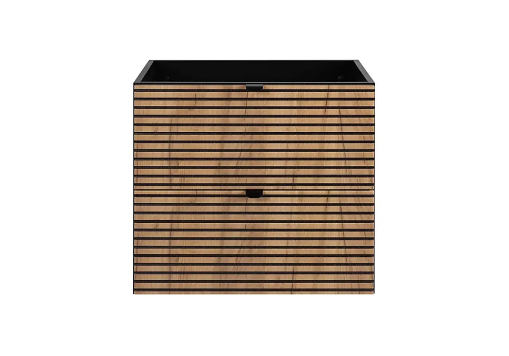 Furnidea Meuble sous vasque à suspendre AURA LOFT 120 cm noir et chêne