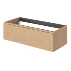 GoodHome Meuble sous vasque 1 tiroir avec poignée intégrée l.100 x H.30 x P.45 cm effet chêne Kentia