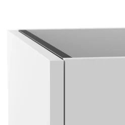 GoodHome Meuble sous vasque 2 tiroirs sans poignées l.100 x H.60 x P.45 cm blanc mat Kentia