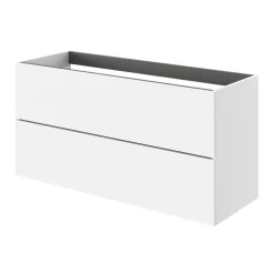Meuble Sous-Vasque|GoodHome Meuble sous vasque 2 tiroirs sans poignées l.120 x H.60 x P.45 cm blanc mat Kentia