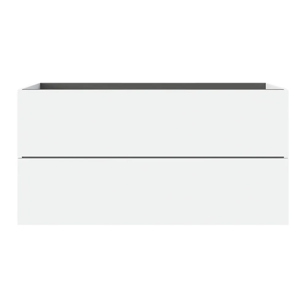 Meuble Sous-Vasque|GoodHome Meuble sous vasque 2 tiroirs sans poignées l.120 x H.60 x P.45 cm blanc mat Kentia