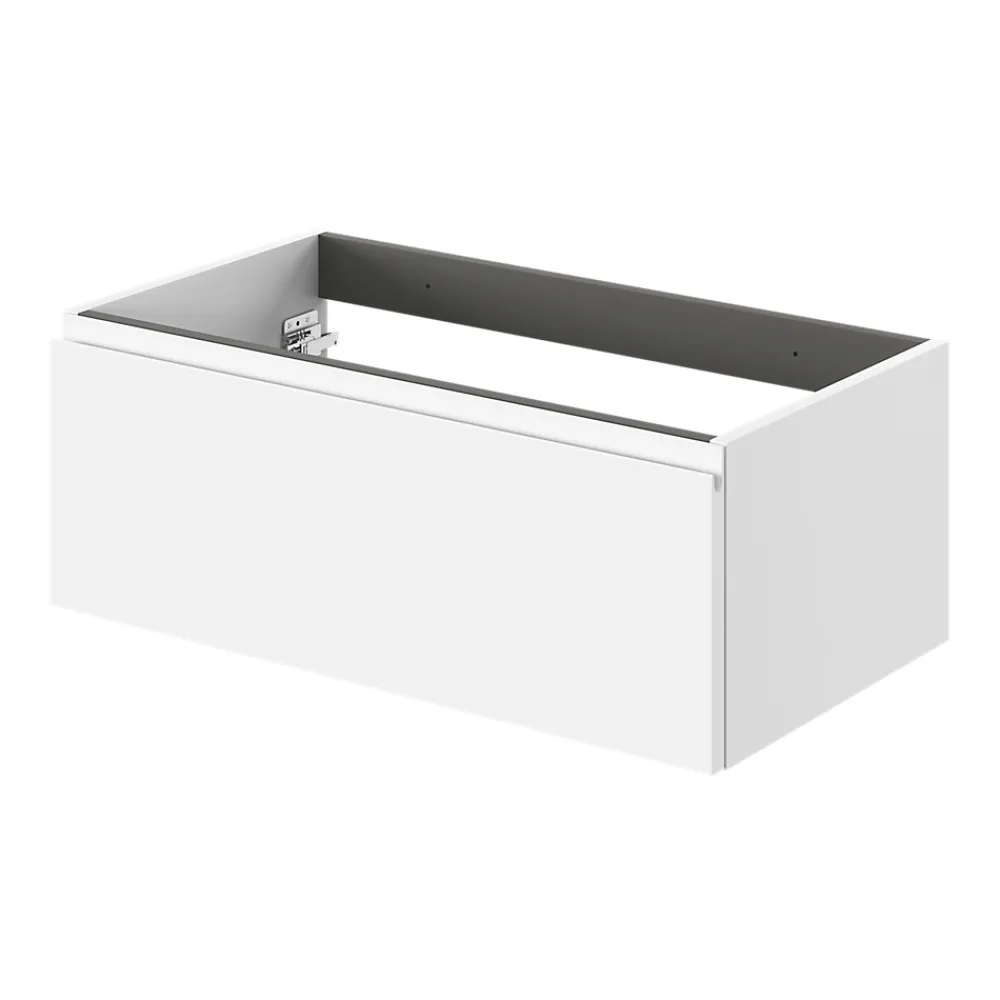Meuble Sous-Vasque|GoodHome Meuble sous vasque 1 tiroir avec poignée intégrée l.80 x H.30 x P.45 cm blanc mat Kentia