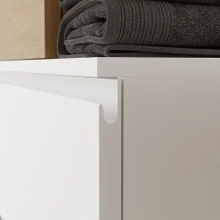 Meuble Sous-Vasque|GoodHome Meuble sous vasque 1 tiroir avec poignée intégrée l.80 x H.30 x P.45 cm blanc mat Kentia